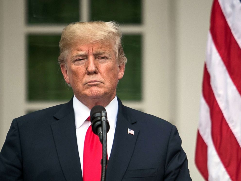 PHOTO: President Donald Trump attends a joint press conference with European Commission President Jean-Claude Juncker in the Rose Garden of the White House on July 25, 2018 in Washington, D.C.