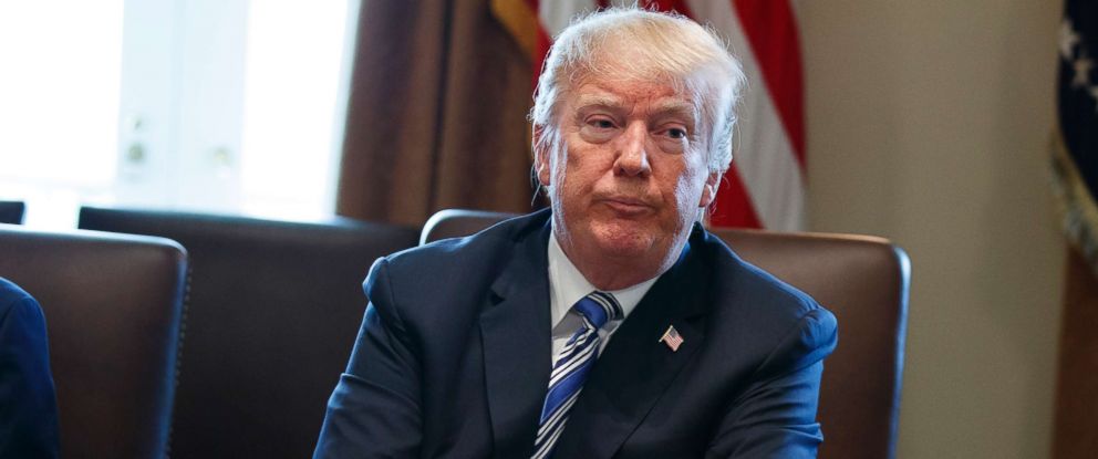 PHOTO: President Donald Trump listens during a cabinet meeting at the White House in Washington, D.C., March 8, 2018.