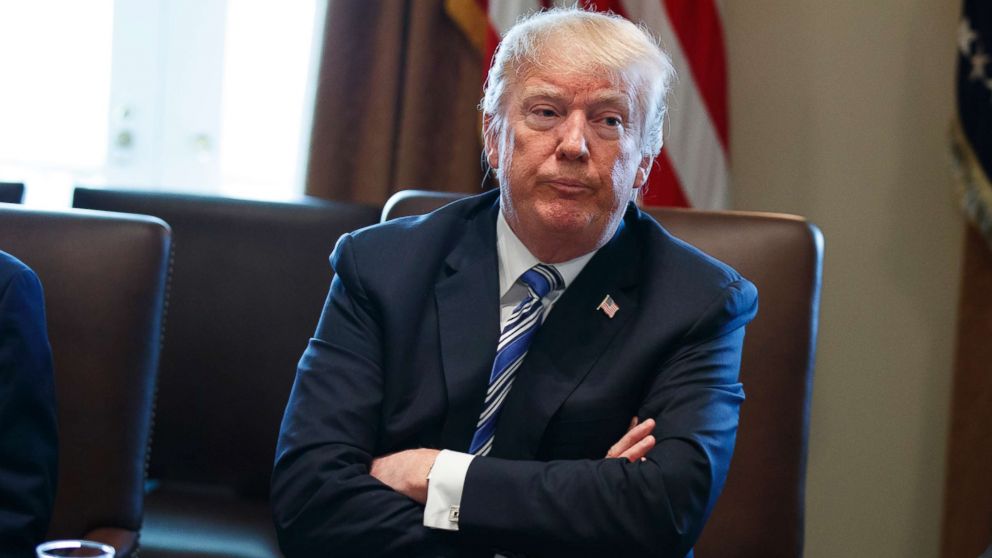 President Donald Trump listens during a cabinet meeting at the White House in Washington, D.C., March 8, 2018.