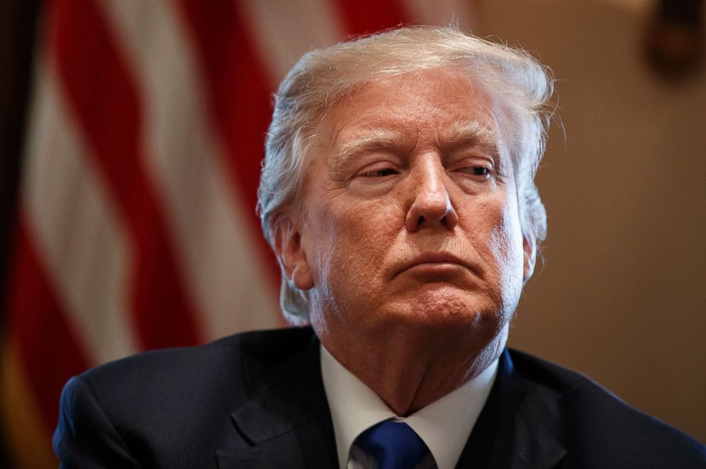 PHOTO: President Donald Trump listens during a meeting with lawmakers on immigration policy in the Cabinet Room of the White House, Jan. 9, 2018, in Washington, D.C.