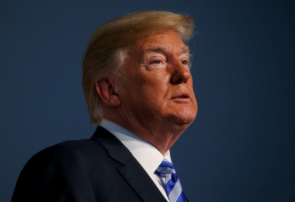 PHOTO: President Donald Trump participates in the U.S. Coast Guard Change-of-Command ceremony at U.S. Coast Guard Headquarters in Washington, June 1, 2018.