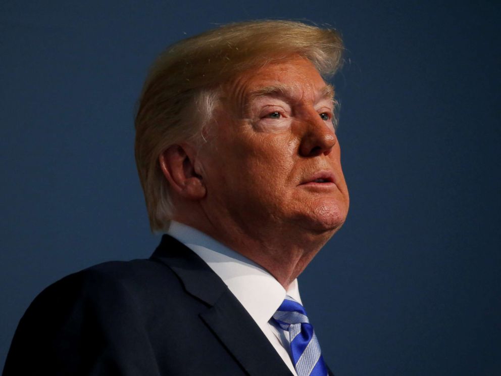 PHOTO: President Donald Trump participates in the U.S. Coast Guard Change-of-Command ceremony at U.S. Coast Guard Headquarters in Washington, June 1, 2018.