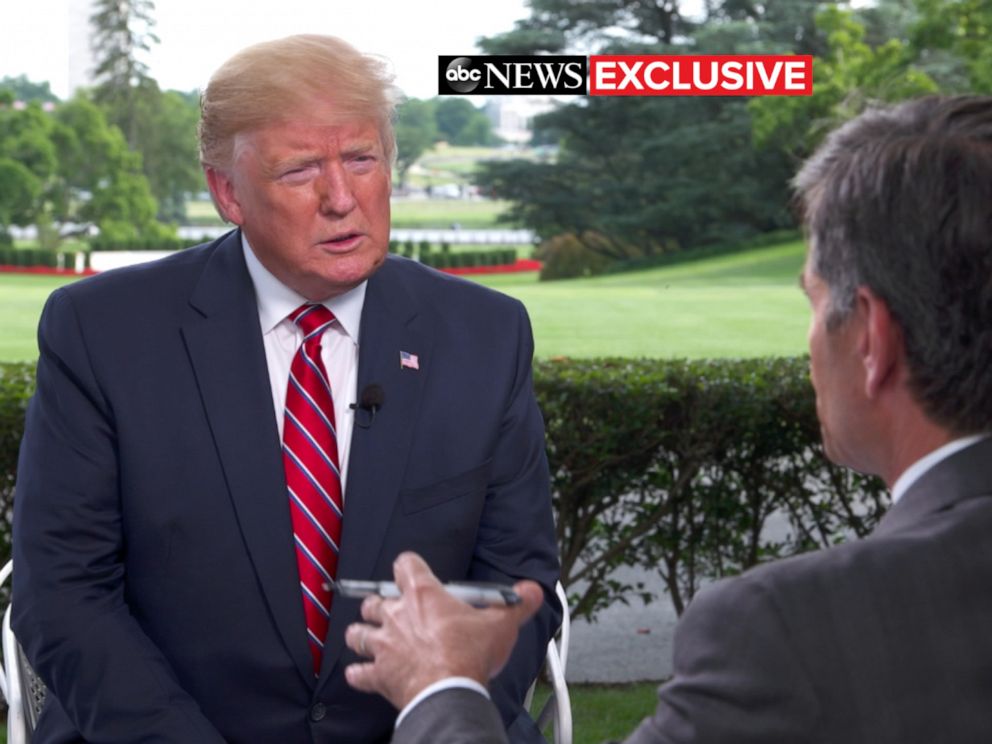 图片：美国广播公司新闻乔治斯蒂芬诺普洛斯于2019年6月12日在华盛顿白宫会见唐纳德特朗普总统。