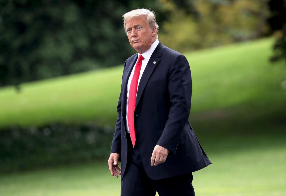 PHOTO: President Donald Trump departs the White House, July 31, 2018, in Washington, DC.