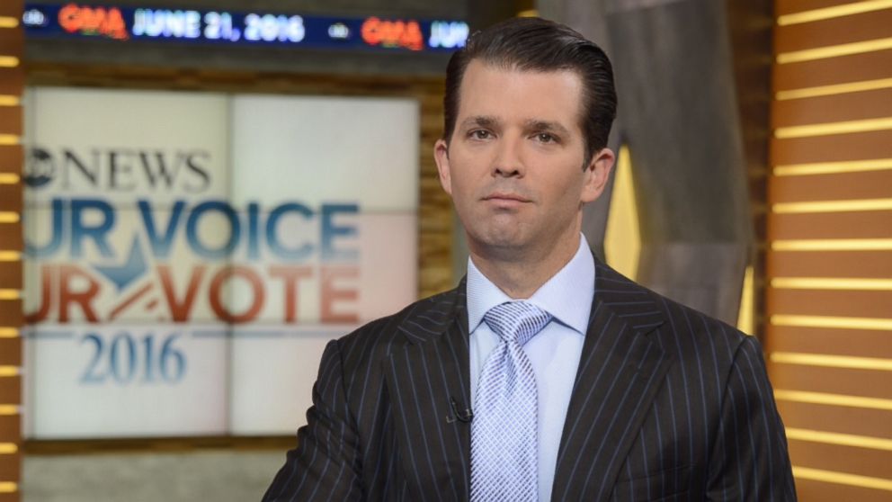Donald Trump Jr. speaks with David Muir from ABC News, June 21, 2016.