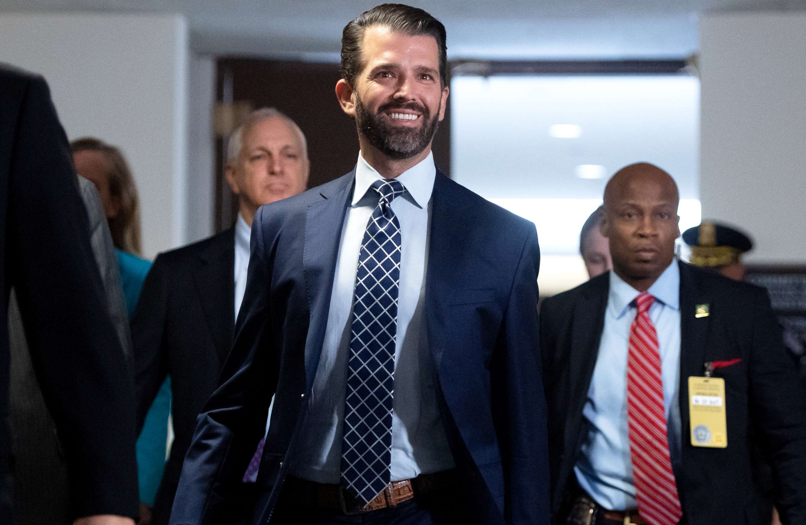 PHOTO:Donald Trump, Jr., arrives to testify before the U.S. Senate Select Committee on Intelligence on Capitol Hill in Washington, D.C., June 12, 2019.