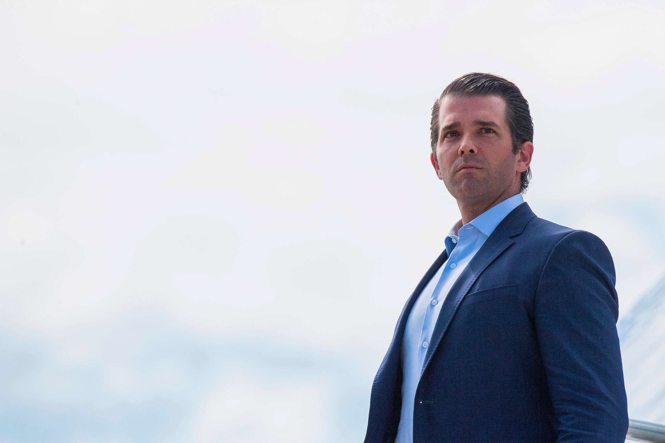 PHOTO: Donald Trump Jr., walks off Air Force One in Great Falls, Montana, on July 5, 2018.