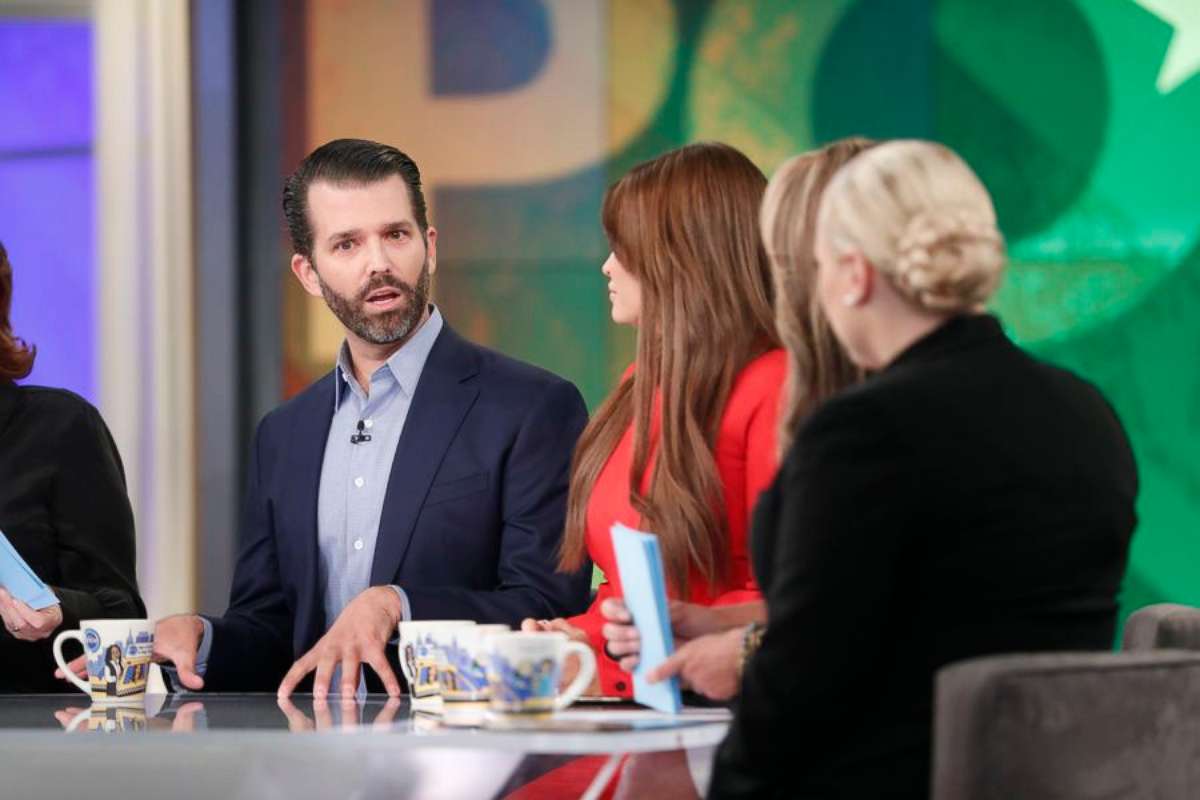 PHOTO: Donald Trump Jr. and Kimberly Guilfoyle appear on ABC's, "The View," Nov. 7, 2019.
