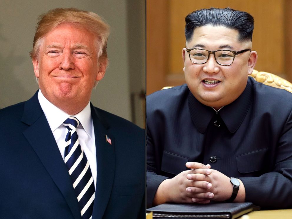 PHOTO: President Donald Trump in Washington, June 6, 2018. |  North Korean leader Kim Jong Un in North Korea, May 26, 2018.