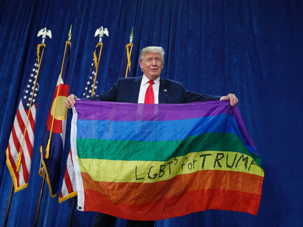 presidents run with gay pride flags