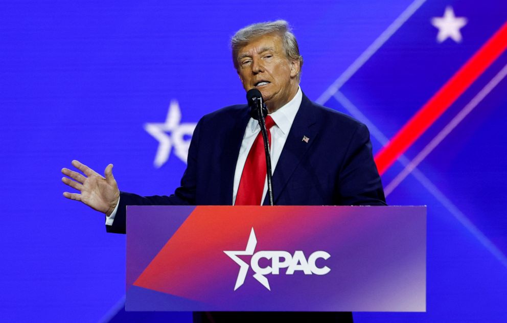 PHOTO: Former President Donald Trump attends the Conservative Political Action Conference (CPAC) in National Harbor, Maryland, Mar. 4, 2023.