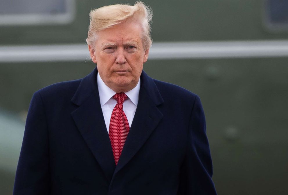 PHOTO: President Donald Trump arrives to board Air Force One at Joint Base Andrews in Maryland, Nov. 9, 2018.