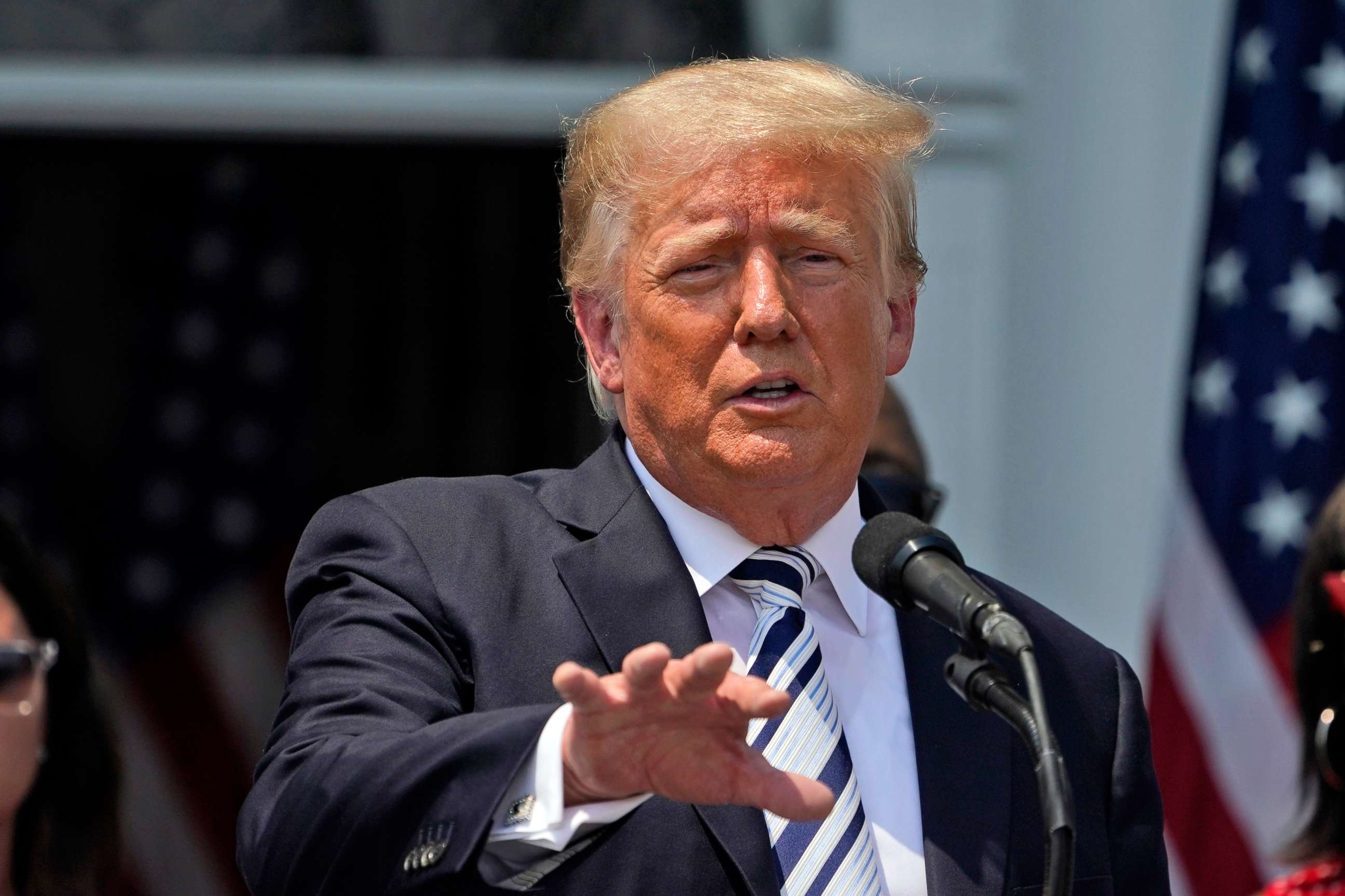 PHOTO: In this July 7, 2021, file photo, former President Donald Trump speaks at Trump National Golf Club in Bedminster, N.J. 