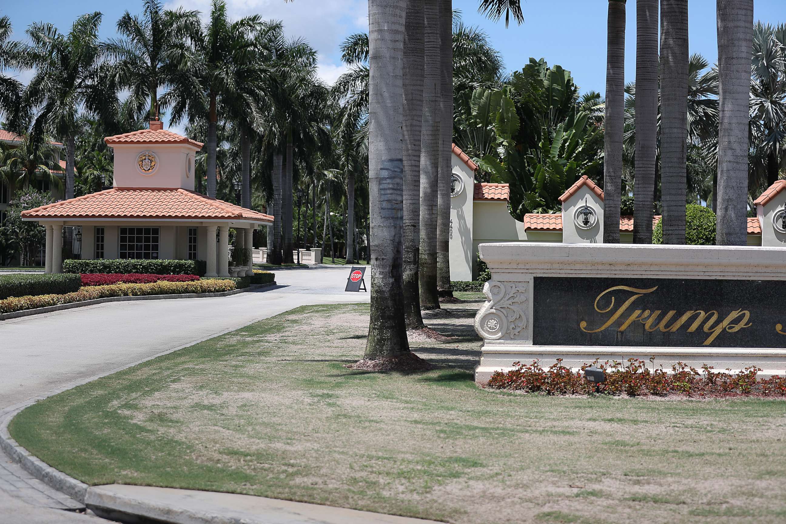 PHOTO: The front entrance at the Trump National Doral golf resort owned by President Donald Trump's company, Aug. 27, 2019 in Doral, Fla.