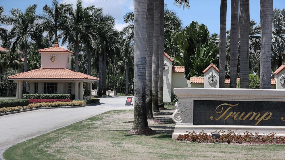 PHOTO: The front entrance at the Trump National Doral golf resort owned by President Donald Trump's company, Aug. 27, 2019 in Doral, Fla.