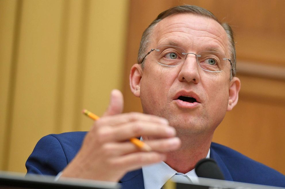 PHOTO: Ranking Member of the House Judiciary Committee, Rep. Doug Collins, speaks during a hearing where former White House lawyer Don McGhan is expected to testify on the Mueller report, on Capitol Hill in Washington, D.C., on May 21, 2019.