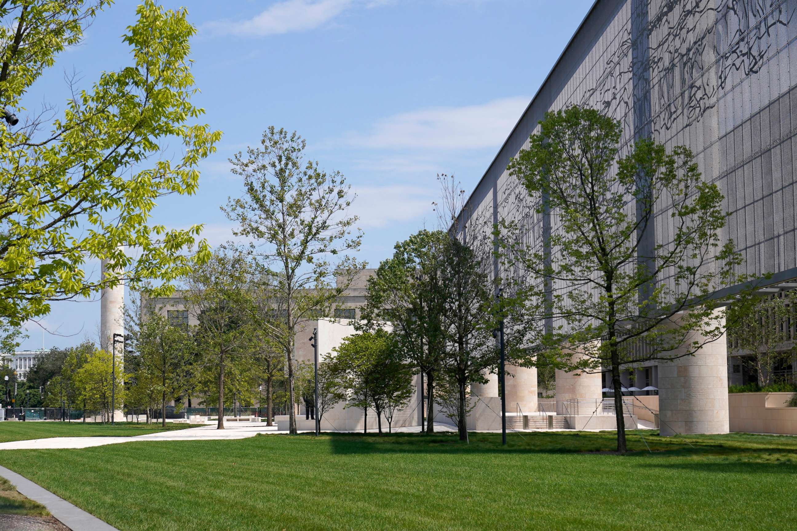 PHOTO: The Dwight D. Eisenhower Memorial is under construction in Washington, Sept. 4, 2020. 