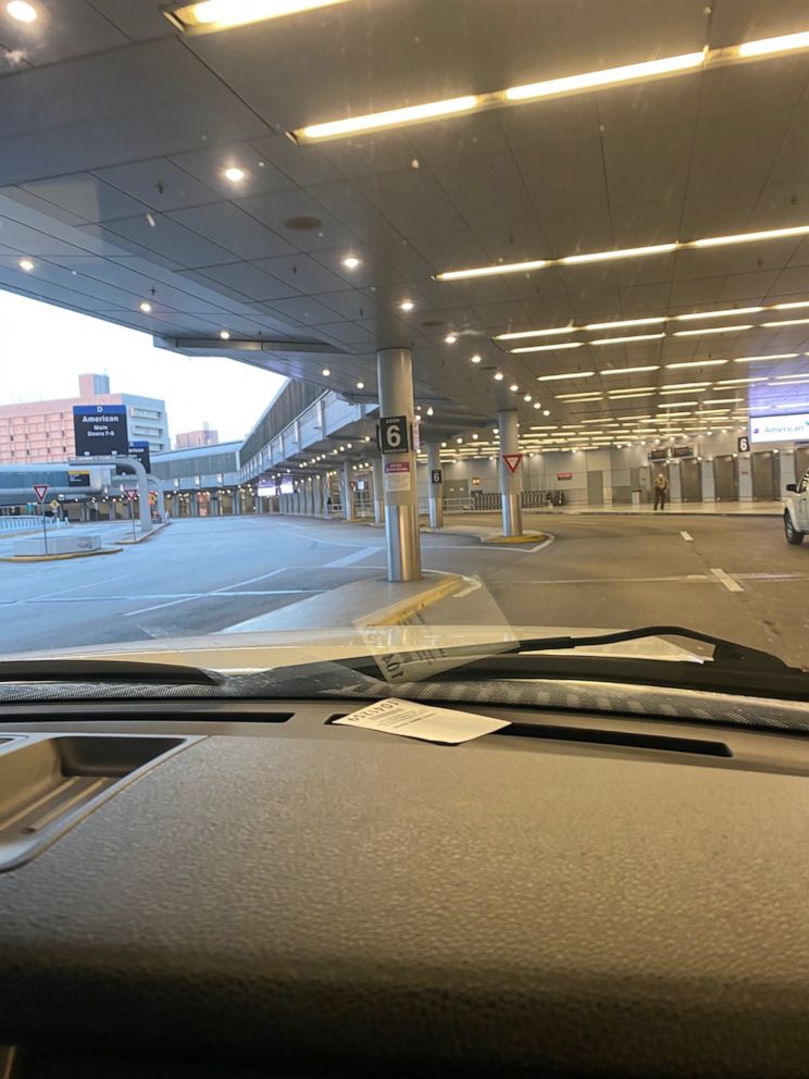 PHOTO: Rep. Debbie Wasserman Schultz (D.-FL) tweeted this photo of the empty Miami airport Friday morning as she prepared to fly to Washington, DC to vote on the $2 trillion coronavirus relief package.