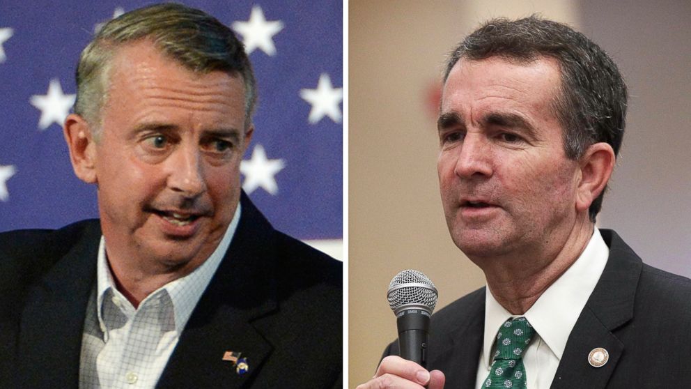 Virginia gubernatorial candidates Ed Gillespie and Ralph Northam speak at separate campaign events in October 2017.