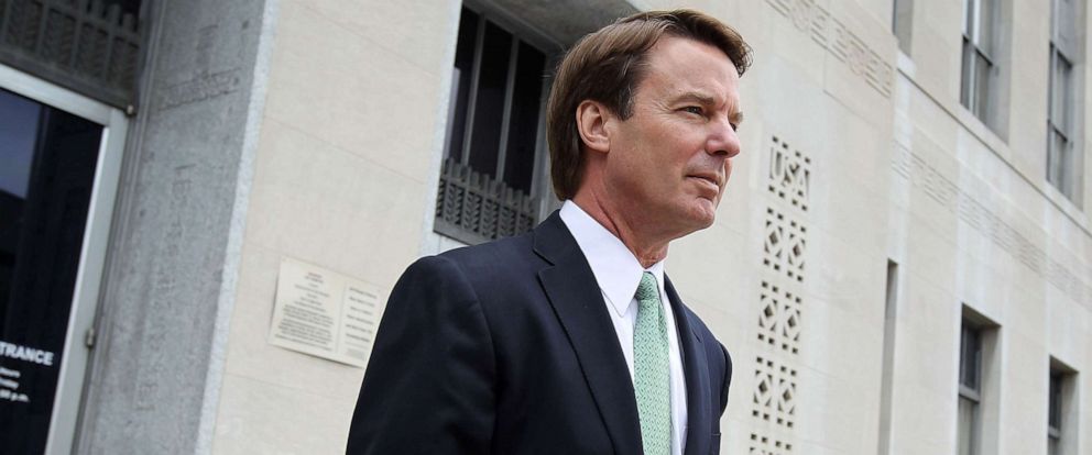 PHOTO: Former Democratic presidential candidate and former Sen. John Edwards leaves during a lunch break during the fourth day of jury deliberations at a federal courthouse, May 23, 2012, in Greensboro, N.C.
