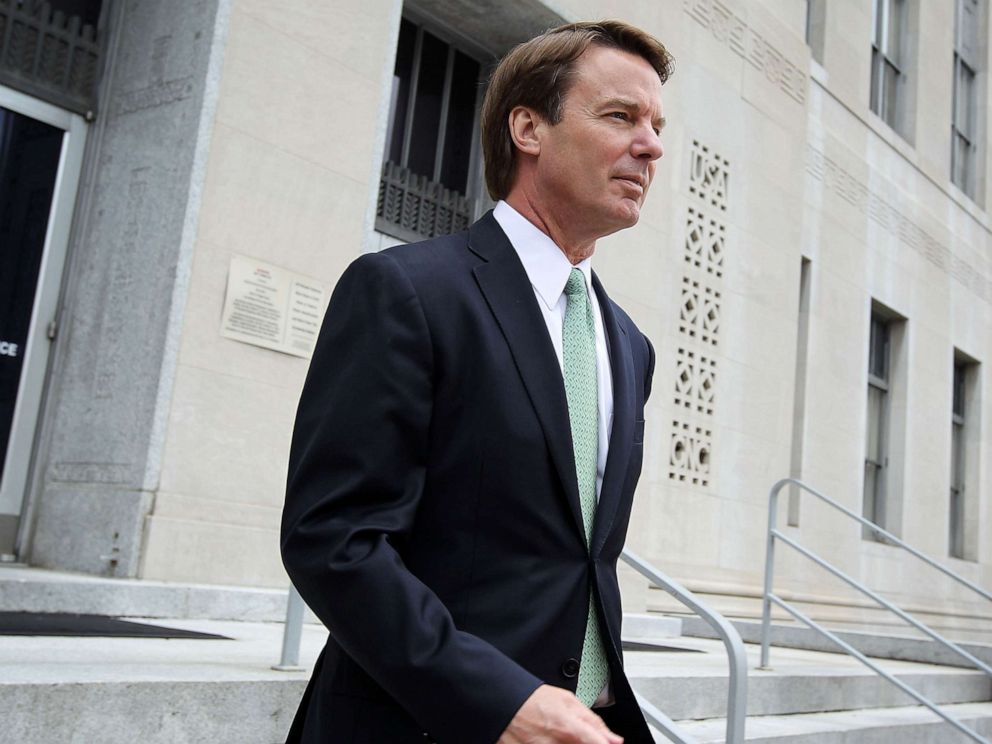 PHOTO: Former Democratic presidential candidate and former Sen. John Edwards leaves during a lunch break during the fourth day of jury deliberations at a federal courthouse, May 23, 2012, in Greensboro, N.C.