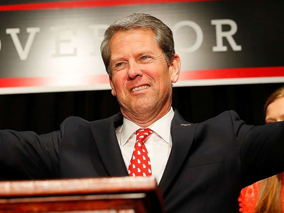 PHOTO: Republican gubernatorial candidate Brian Kemp attends the Election Night event at the Classic Center on Nov. 6, 2018 in Athens, Ga.