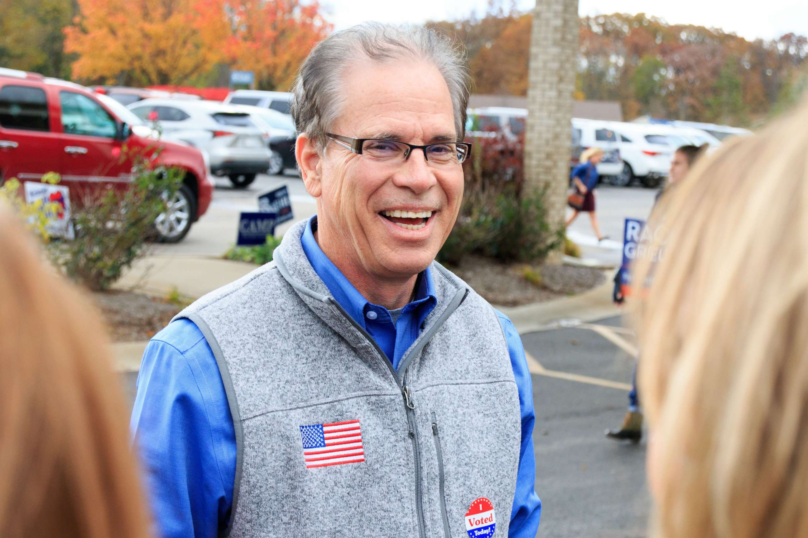 PHOTO: Indiana Republican Mike Braun campaigns for the US Senate in Fishers, Ind., Nov. 6, 2018.