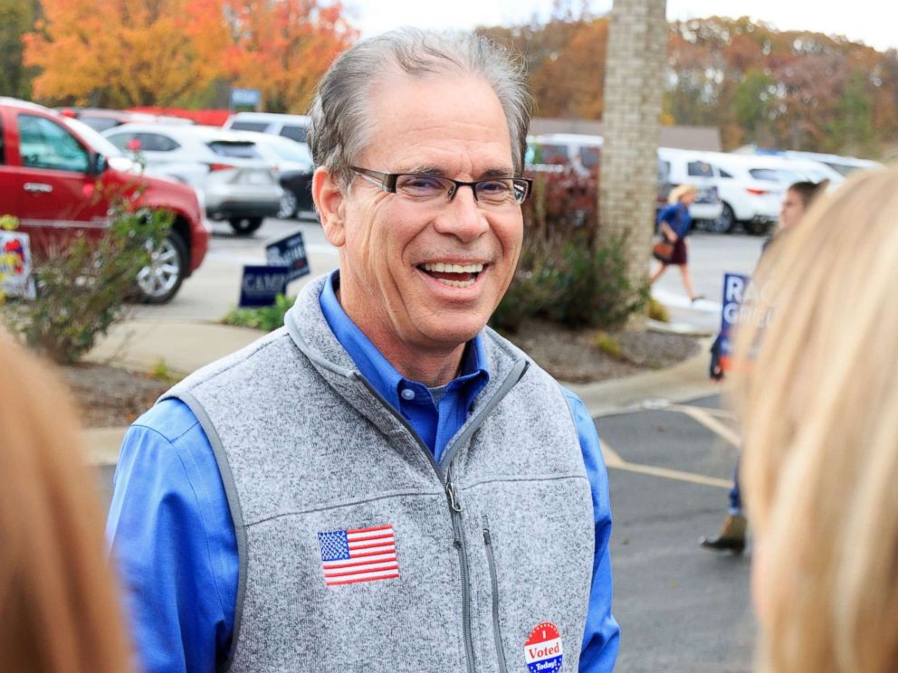 PHOTO: Indiana Republican Mike Braun campaigns for the US Senate in Fishers, Ind., Nov. 6, 2018.