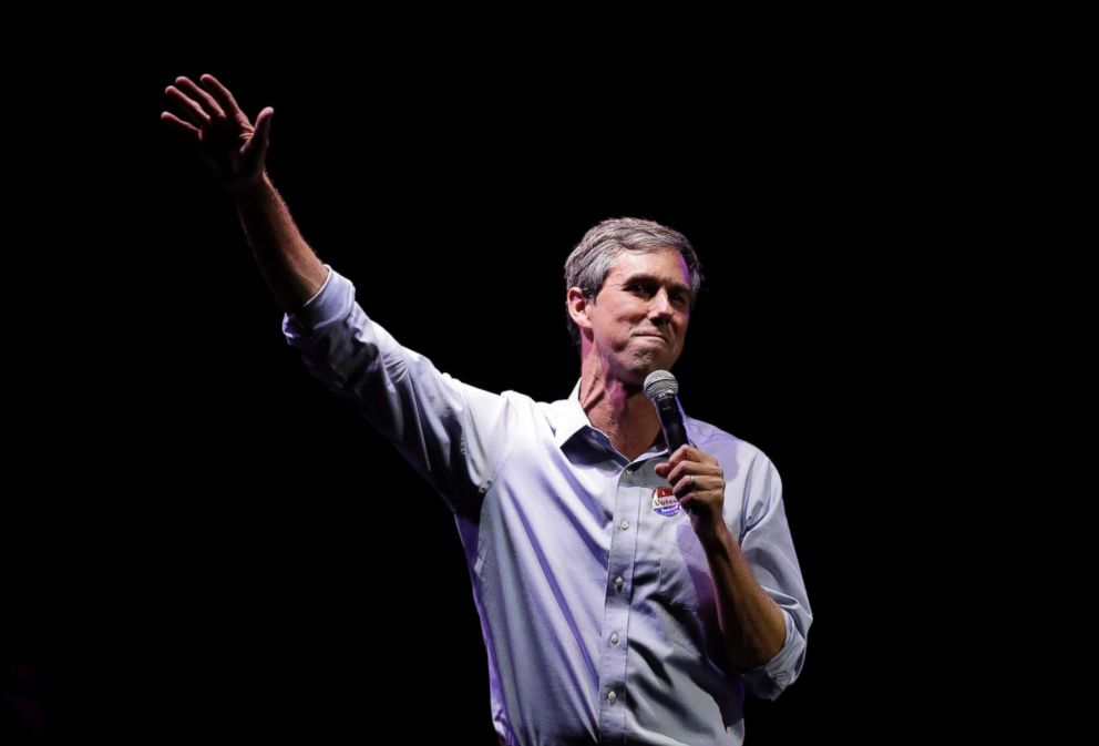 PHOTO: Rep. Beto O'Rourke, the 2018 Democratic Candidate for U.S. Senate in Texas, makes his concession speech at his election night party in El Paso, Texas, Nov. 6, 2018.