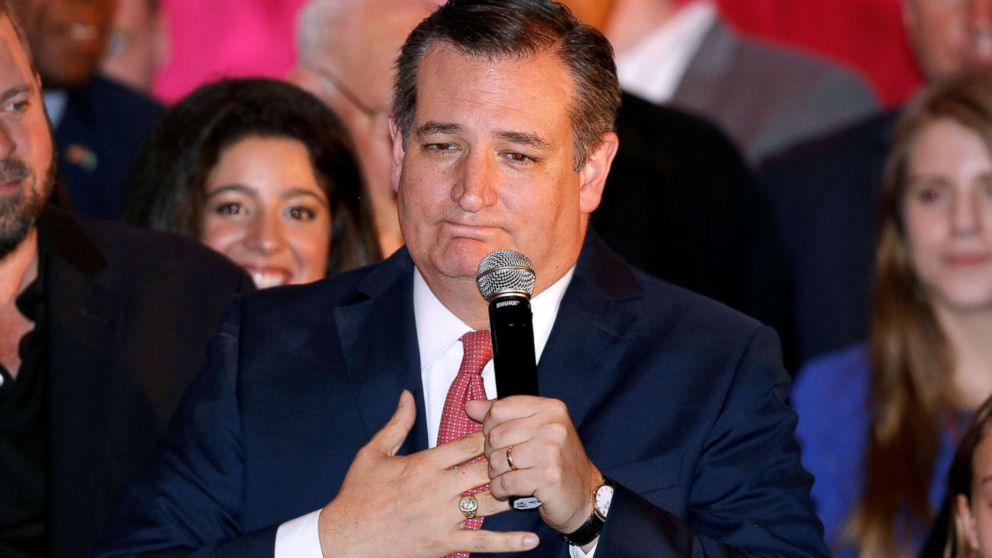 PHOTO: Republican Senator Ted Cruz speaks during his election night party in Houston, Texas, Nov. 6, 2018.