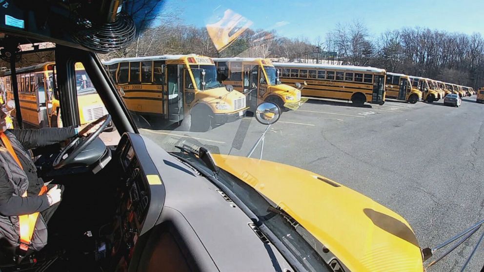 PHOTO: Experts say school buses lend themselves to electrification, since drivers have set routes in the mornings and afternoons and go relatively short distances – and the buses can sit parked in a lot in between, charging their batteries.