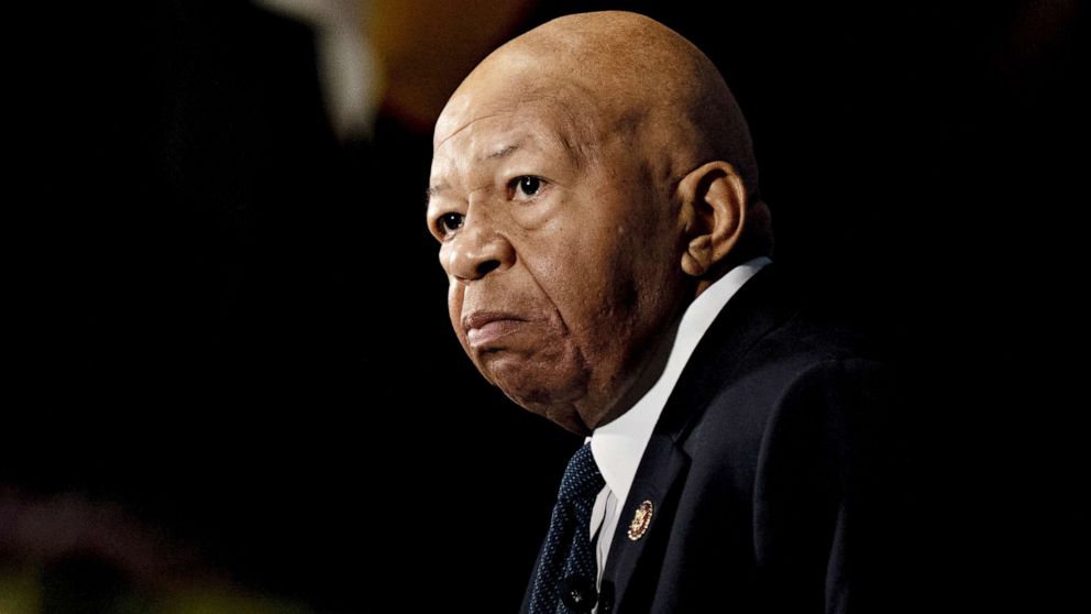 PHOTO: Representative Elijah Cummings and chairman of the House Oversight Committee speaks during a National Press Club event in Washington, D.C., Aug. 7, 2019. 