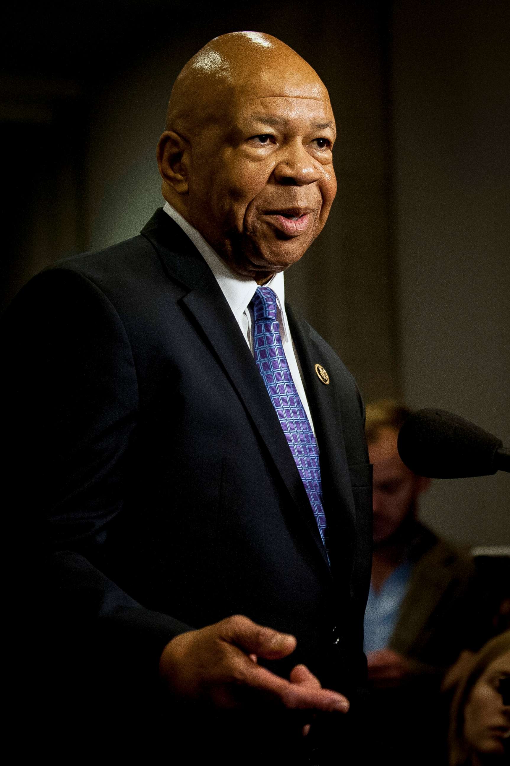 PHOTO: Representative Elijah Cummings attends a press conference at the Capitol in Washington, Oct. 16, 2015.