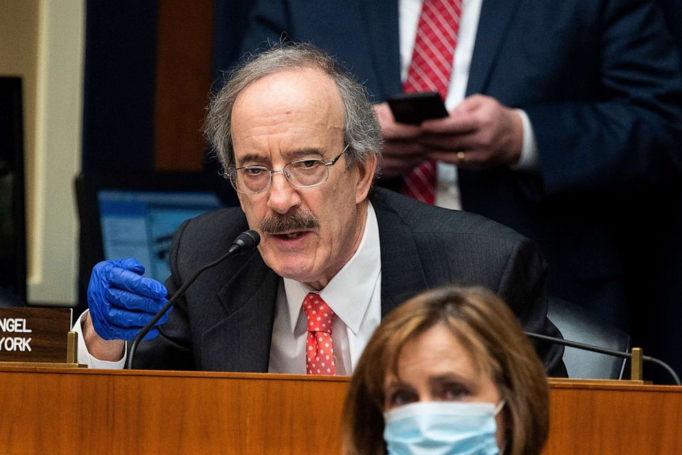 PHOTO: Rep. Eliot Engel speaking at the House Committee on Energy and Commerce Subcommittee on Health hearing on "Protecting Scientific Integrity in the COVID-19 Response", in Washington, May 14, 2020.