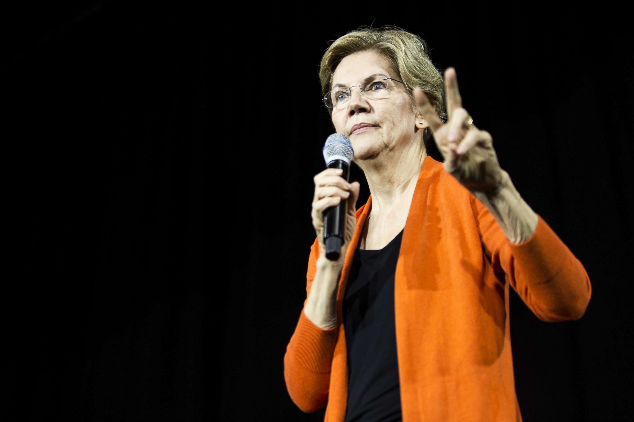 PHOTO: Democratic presidential candidate Sen. Elizabeth Warren, D-Mass., speaks during a town hall event on Oct. 18, 2019 in Norfolk, Virginia. 