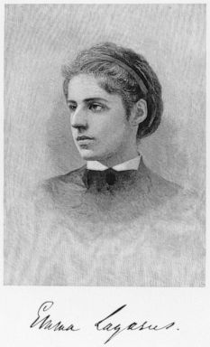 PHOTO: American poet and essayist Emma Lazarus (1849-1887), who wrote The New Colossus, the poem later engraved on the base of the Statue of Liberty.