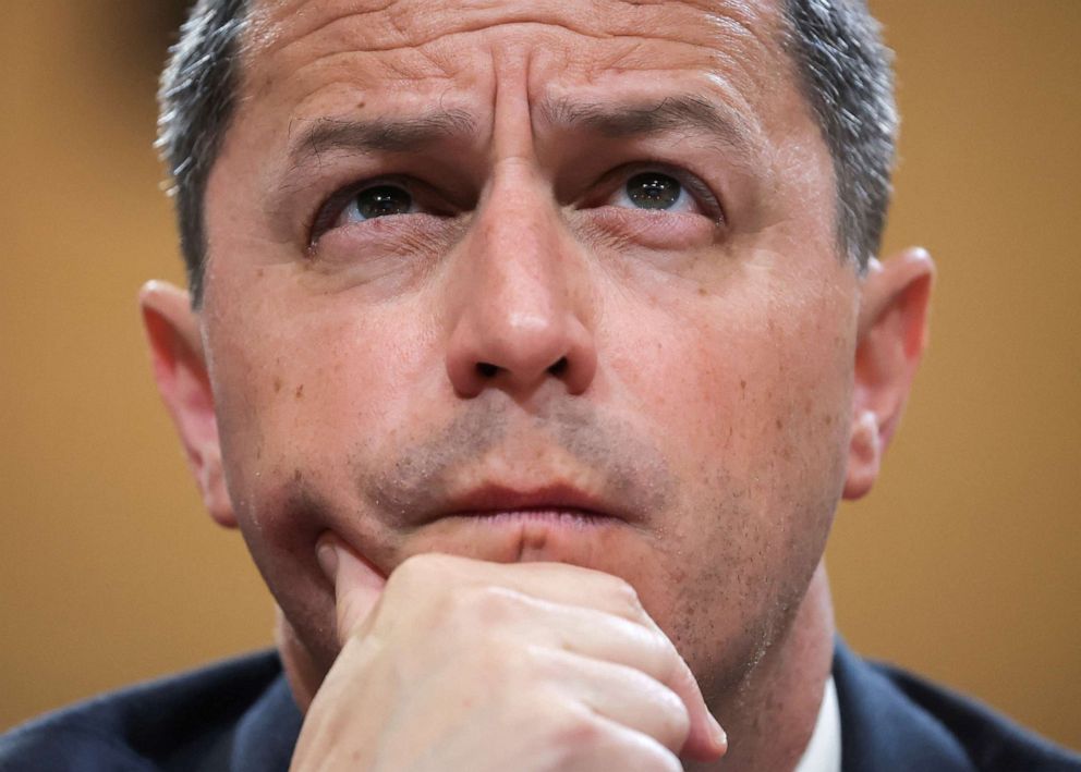 PHOTO: Former Assistant Attorney General for the Office of Legal Counsel Steven Engel listens during the fifth public hearing of the U.S. House Select Committee to Investigate the January 6 Attack on the U.S. Capitol, in Washington, D.C., June 23, 2022. 