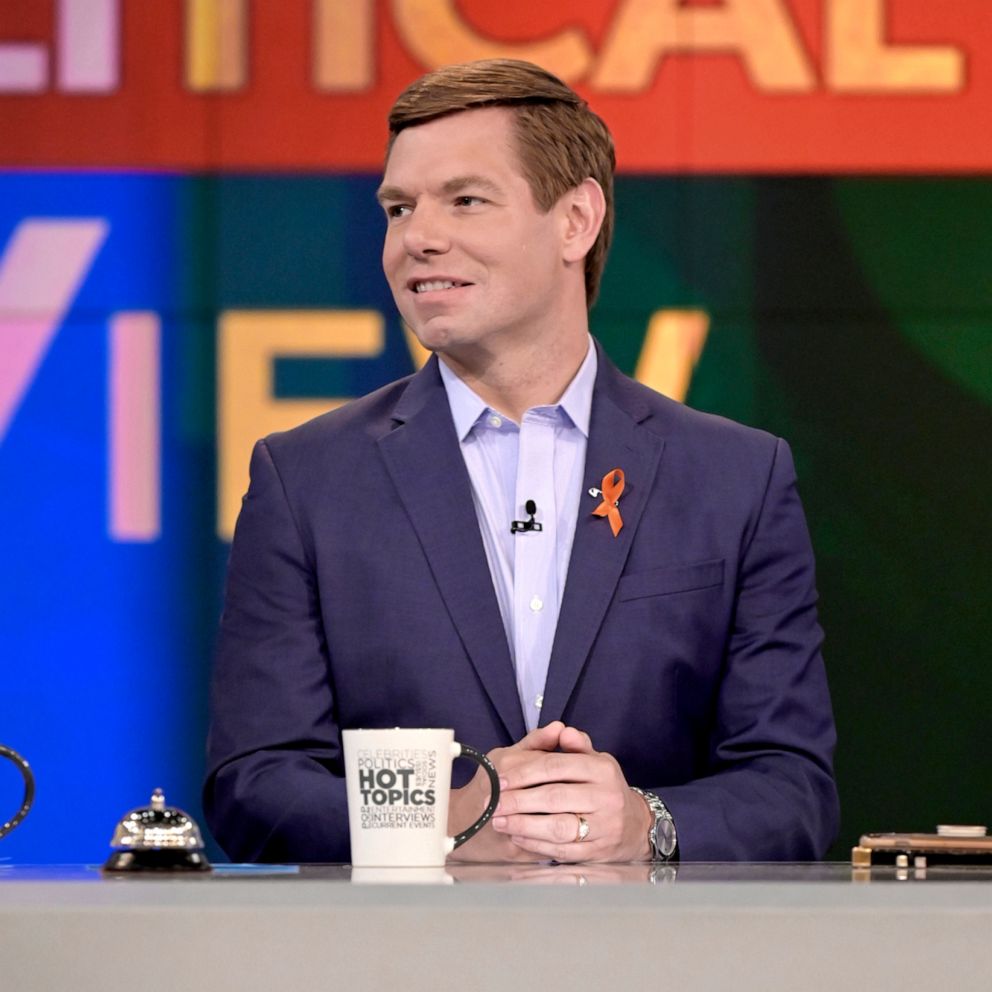 PHOTO: Rep. Eric Swalwell visits the set of "The View," June 4, 2019.