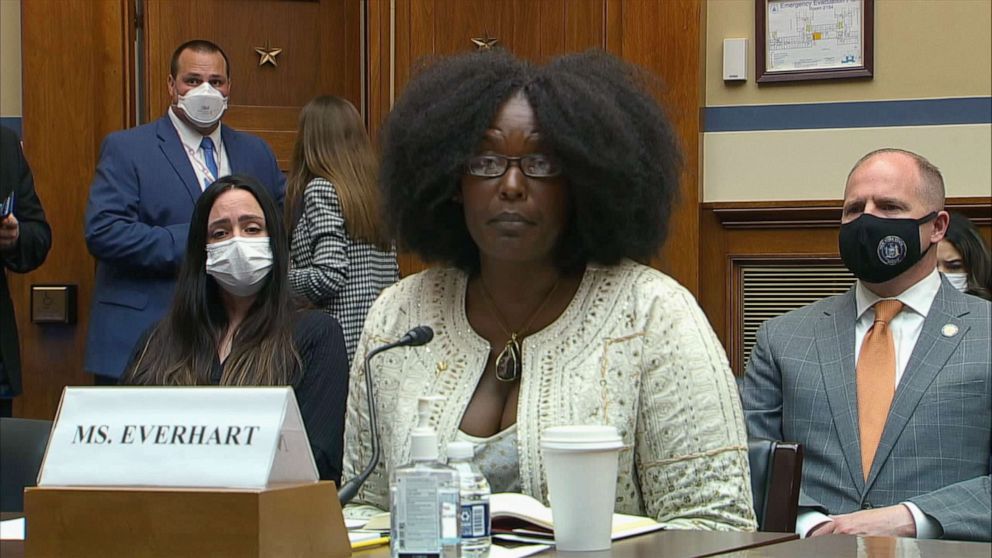 PHOTO: Zeneta Everhart of Buffalo, N.Y., testifies before a House Committee on Oversight and Reform hearing on gun violence on Capitol Hill in Washington, Wednesday, June 8, 2022.