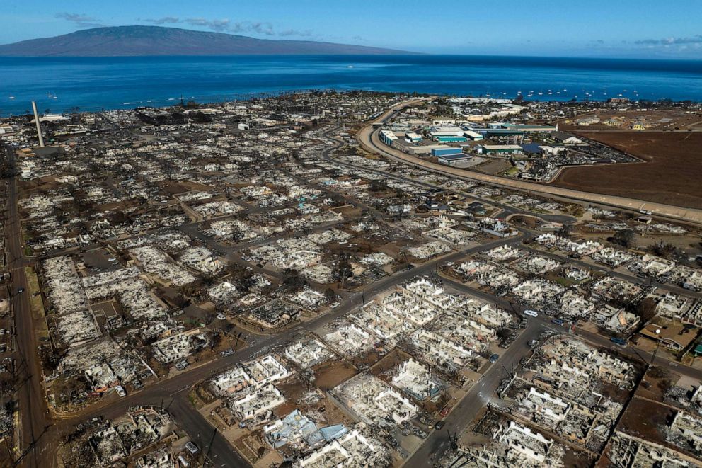 PHOTO: FILE - The aftermath of a wildfire is visible in Lahaina, Hawaii, Aug. 17, 2023.