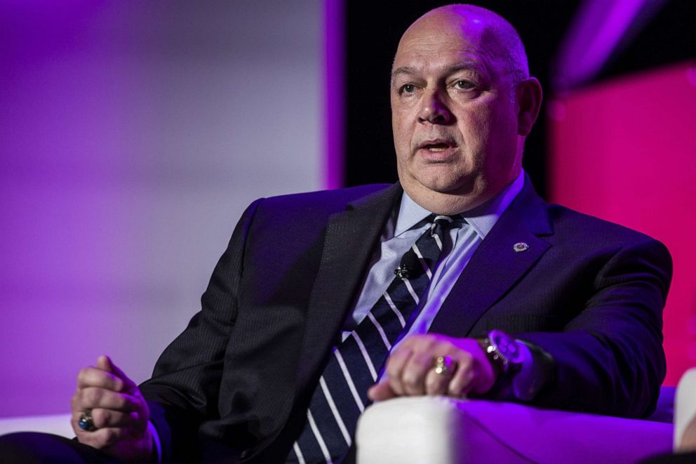 PHOTO:Steve Dickson, administrator of the Federal Aviation Administration (FAA), speaks at the U.S. Chamber of Commerce Aviation Summit in Washington, D.C., March 5, 2020. 