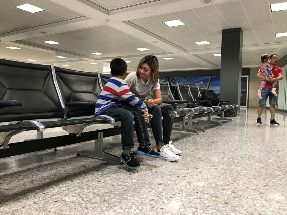 PHOTO: Brenda reunites with her son Kevin at Dulles International Airport, June 29, 2018, for the first time in more than a month.