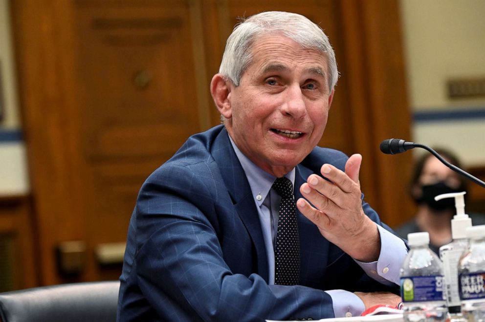 PHOTO: Anthony Fauci, director of the National Institute of Allergy and Infectious Diseases, speaks during a House Select Subcommittee on the Coronavirus Crisis hearing in Washington, D.C., July 31, 2020.