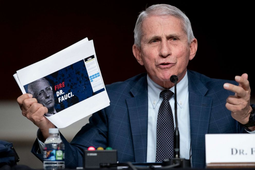 PHOTO: Dr. Anthony Fauci, director of the National Institute of Allergy and Infectious Diseases and chief medical adviser to the president, testifies before a Senate Health, Education, Labor, and Pensions Committee hearing, Jan. 11, 2022 on Capitol Hill