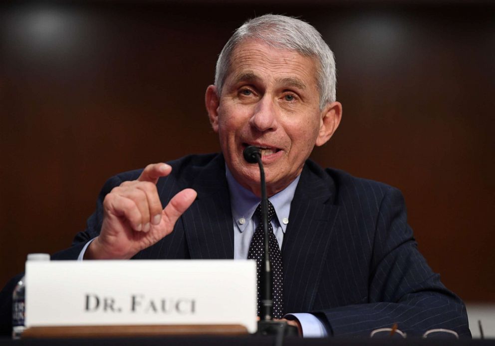 PHOTO: Dr. Anthony Fauci, director of the National Institute for Allergy and Infectious Diseases, testifies at a hearing of the Senate Health, Education, Labor and Pensions Committee on June 30, 2020 in Washington, DC.