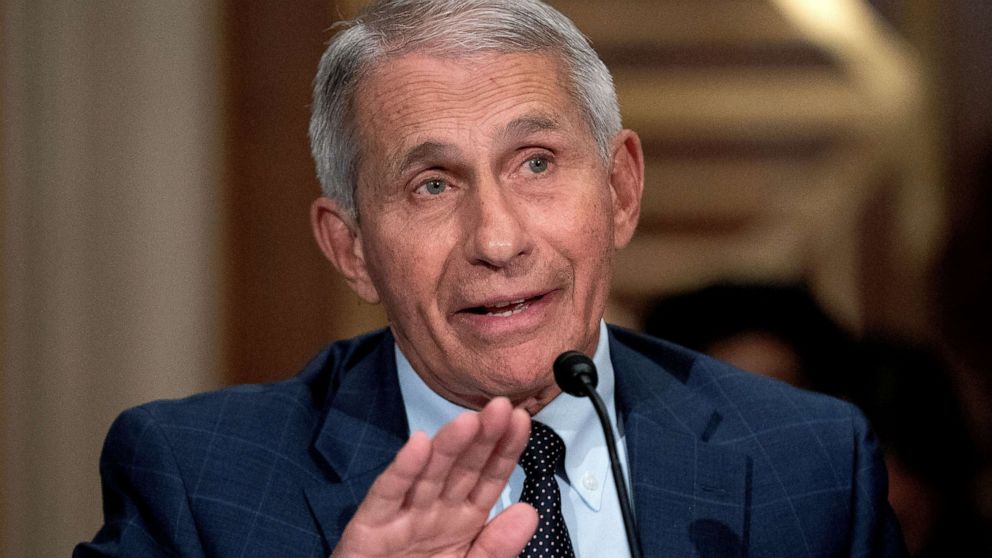 PHOTO: Dr. Anthony Fauci, director of the National Institute of Allergy and Infectious Diseases, speaks during a Senate Health, Education, Labor, and Pensions Committee hearing at the Dirksen Senate Office Building in Washington, D.C., July 20, 2021.