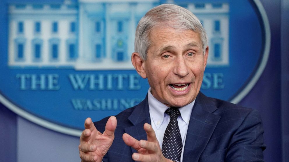 PHOTO: Dr. Anthony Fauci speaks about the Omicron coronavirus variant during a press briefing at the White House in Washington, U.S., Dec. 1, 2021.