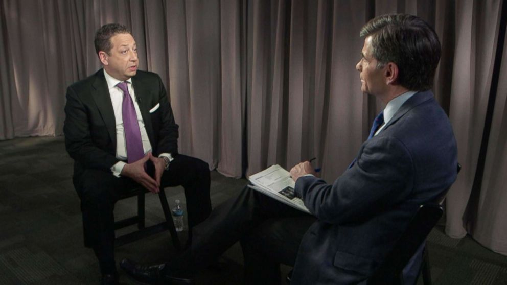 PHOTO: Former Trump adviser Felix Sater speaks to ABC News' Chief Anchor George Stephanopoulos.