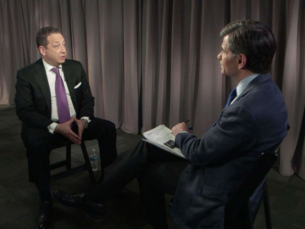 PHOTO: Former Trump adviser Felix Sater speaks to ABC News Chief Anchor George Stephanopoulos.