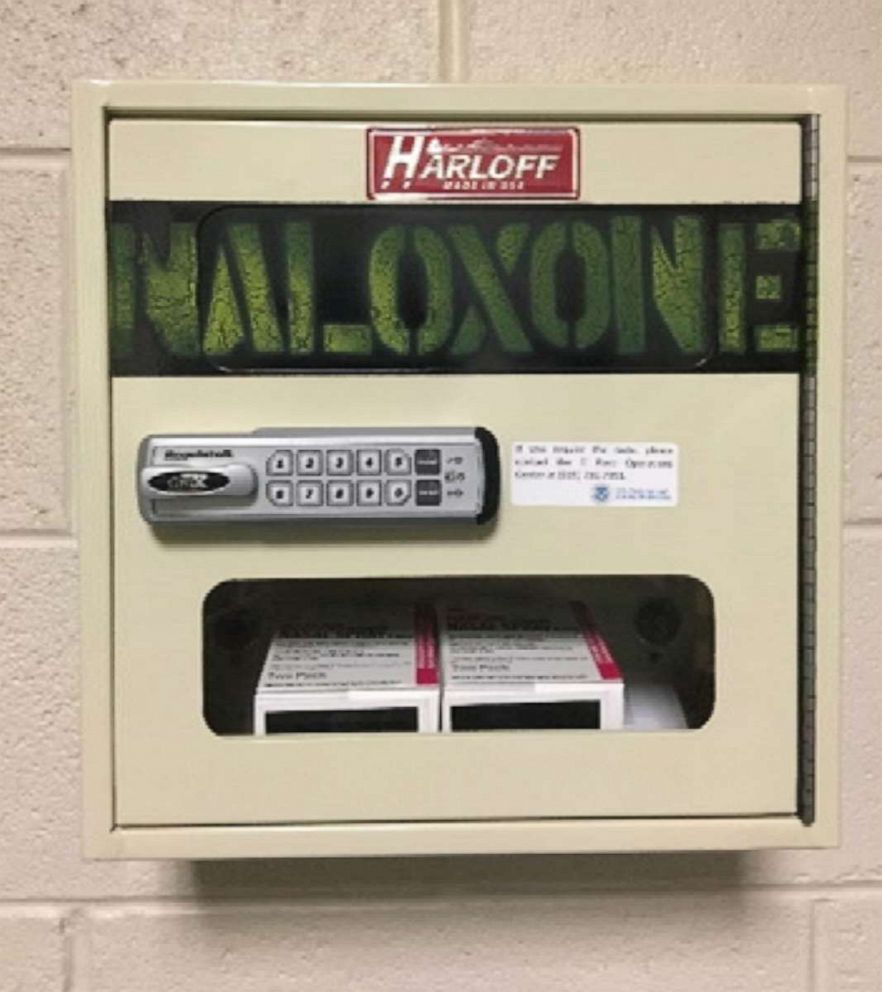 PHOTO: A Naloxone lock-box